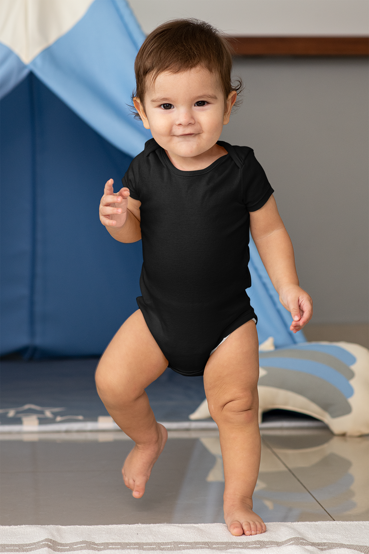 Unisex Siyah Bebek Body