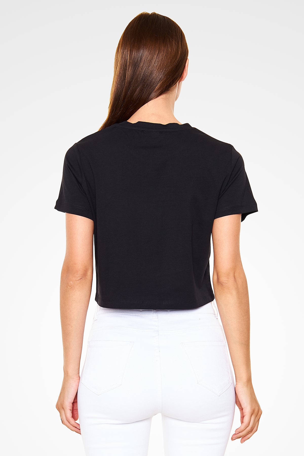 Crop Top Siyah T-Shirt