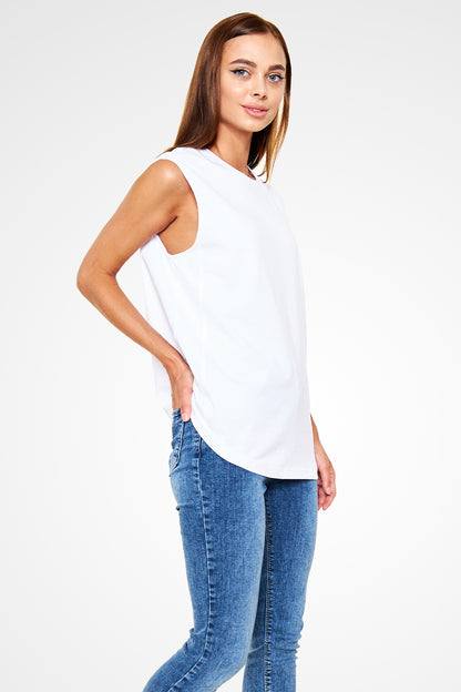 Unisex Regular Kolsuz - Kesik Kol T-Shirt