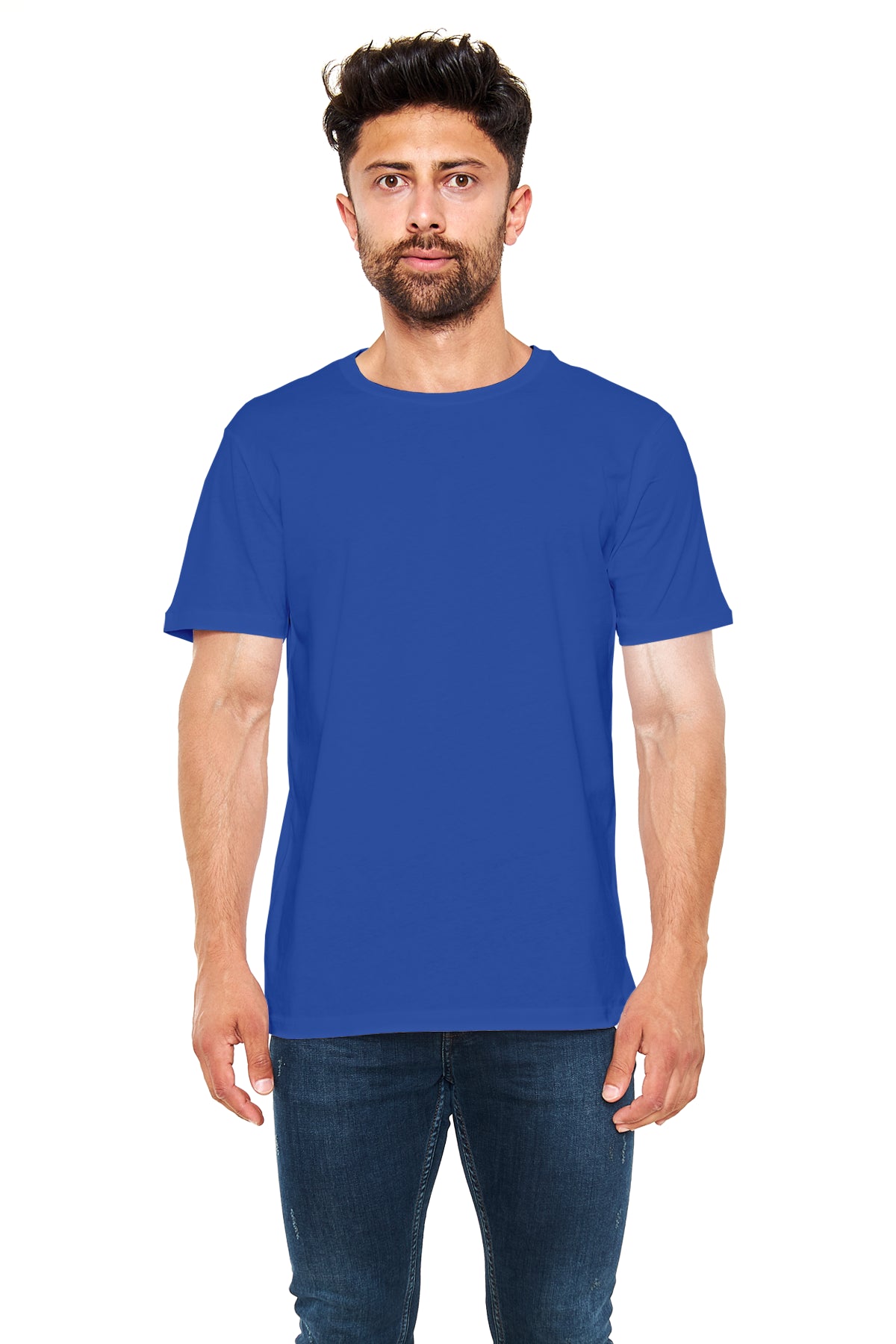 Unisex Regular Mavi T-Shirt