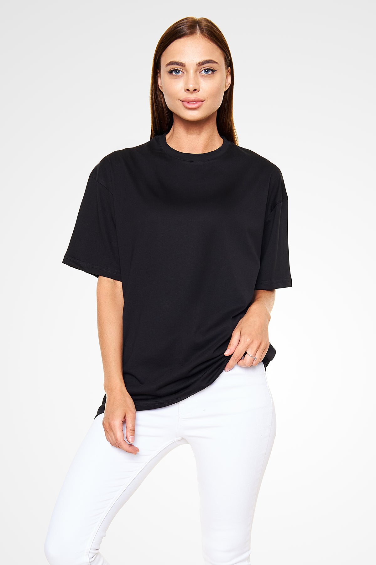 Unisex Oversize Siyah T-Shirt
